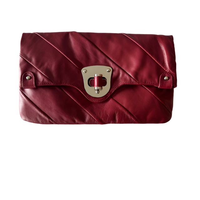 Red Twist Clutch