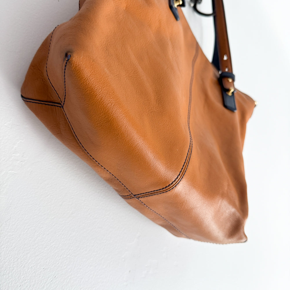 BRADLEY - Tan Faux Leather Shoulder Bag