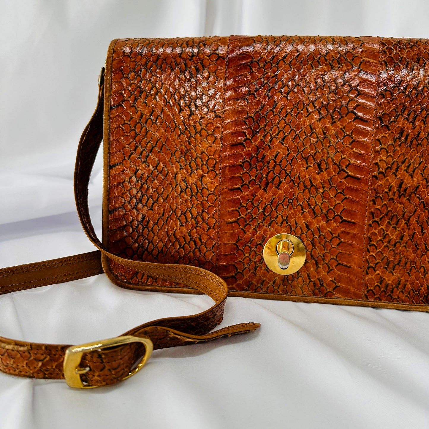 GLORIA - Vintage Snakeskin Shoulder Bag