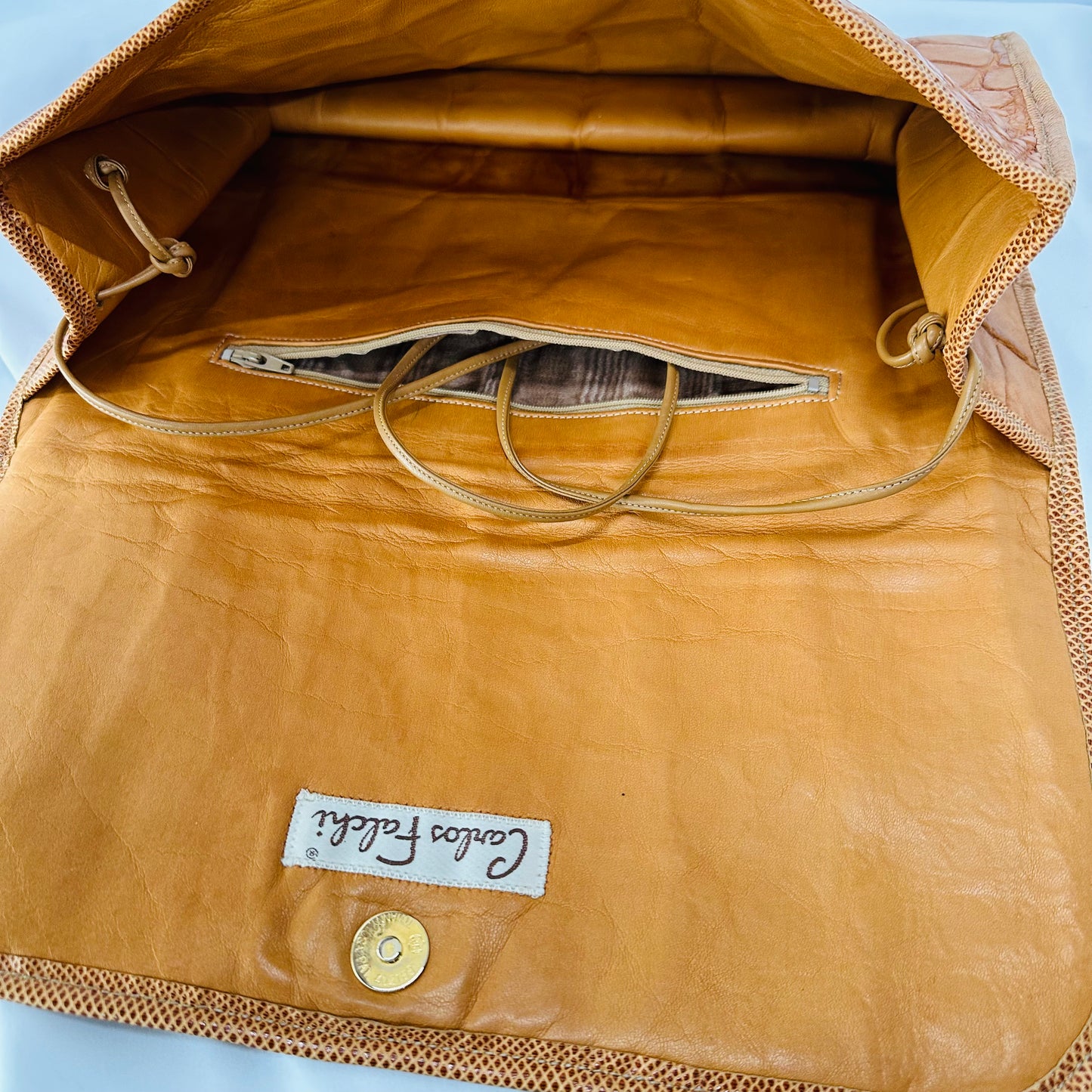 Italian Carlos Croc Clutch