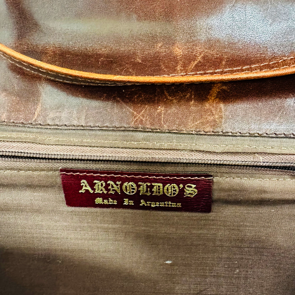 Snake Halfmoon Brown Clutch