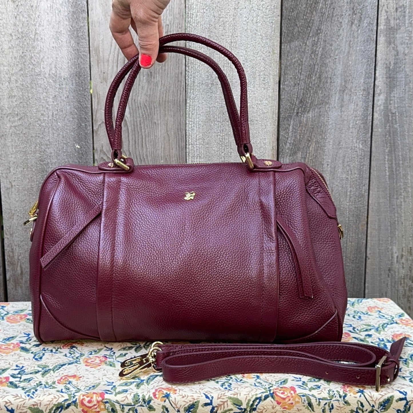 Burgundy Oradelphine Top Handle Doctor's Bag