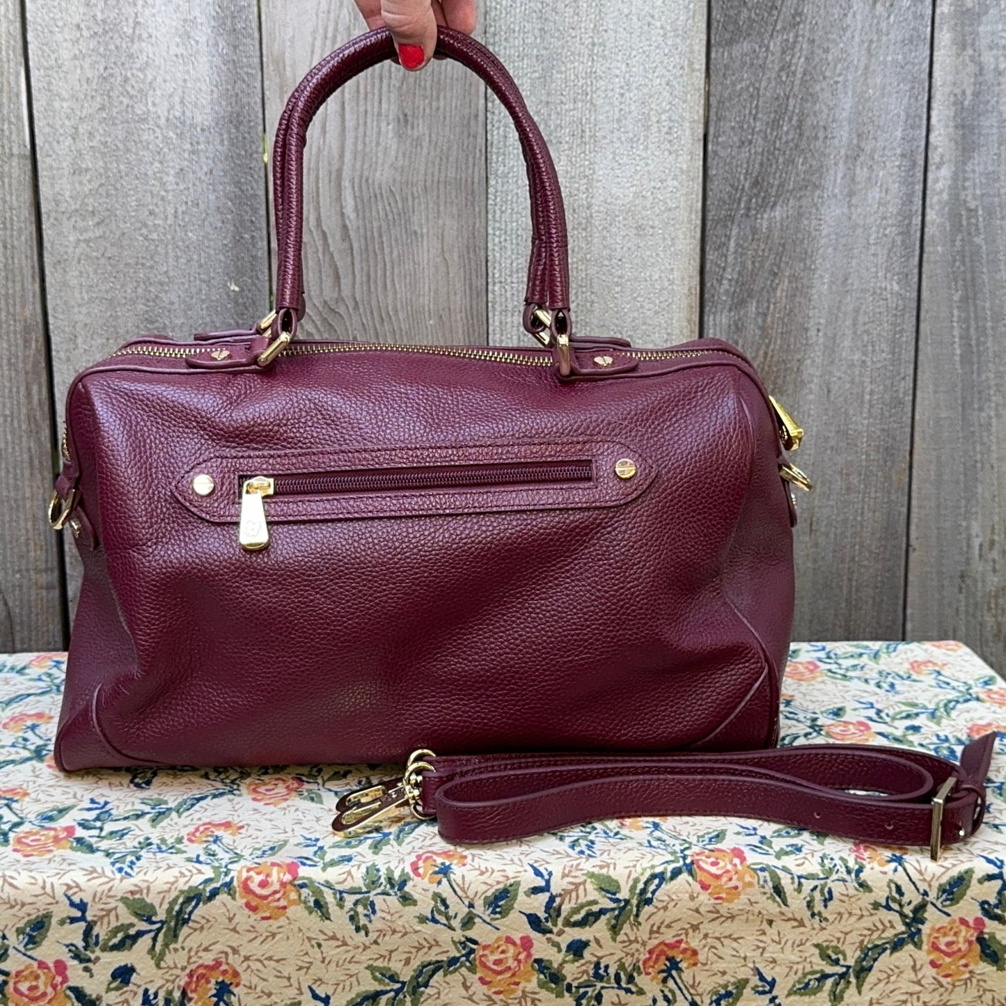 Burgundy Oradelphine Top Handle Doctor's Bag