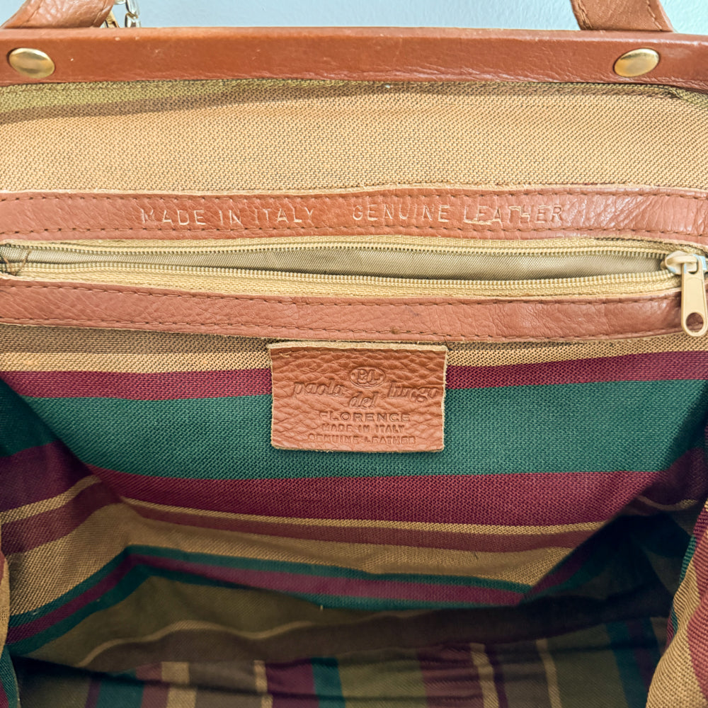 Italian Leather and Canvas Bag