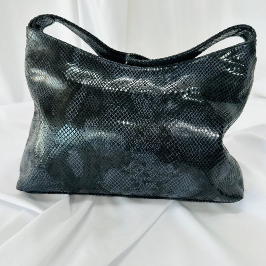 JACKIE - Snakeskin Patent Leather Shoulder Bag
