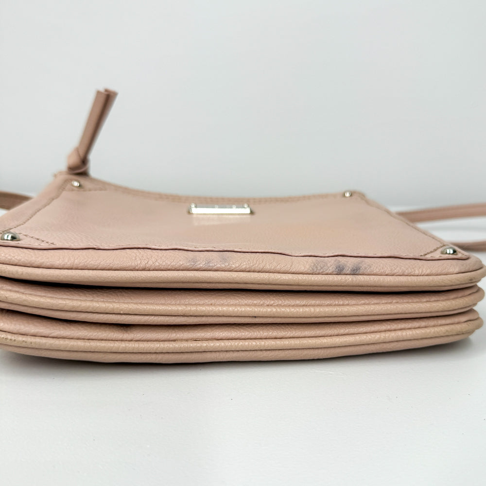 Pink Pebbled Shoulder Bag