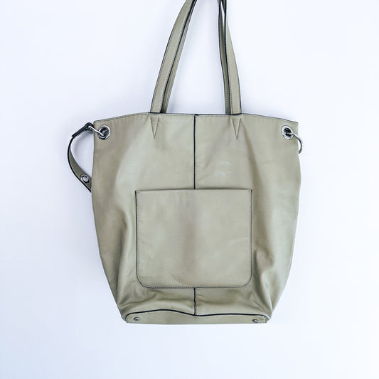 VICKY - Genuine Leather Grey Shoulder Bag