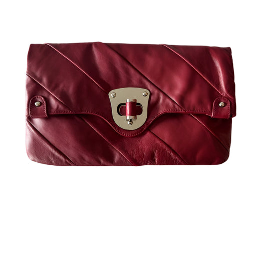 Red Twist Clutch