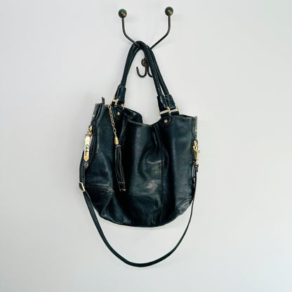 COLE - Black Leather Shoulder Bag