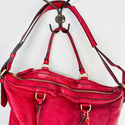 DEEDEE - Vintage Red Leather Tote Bag