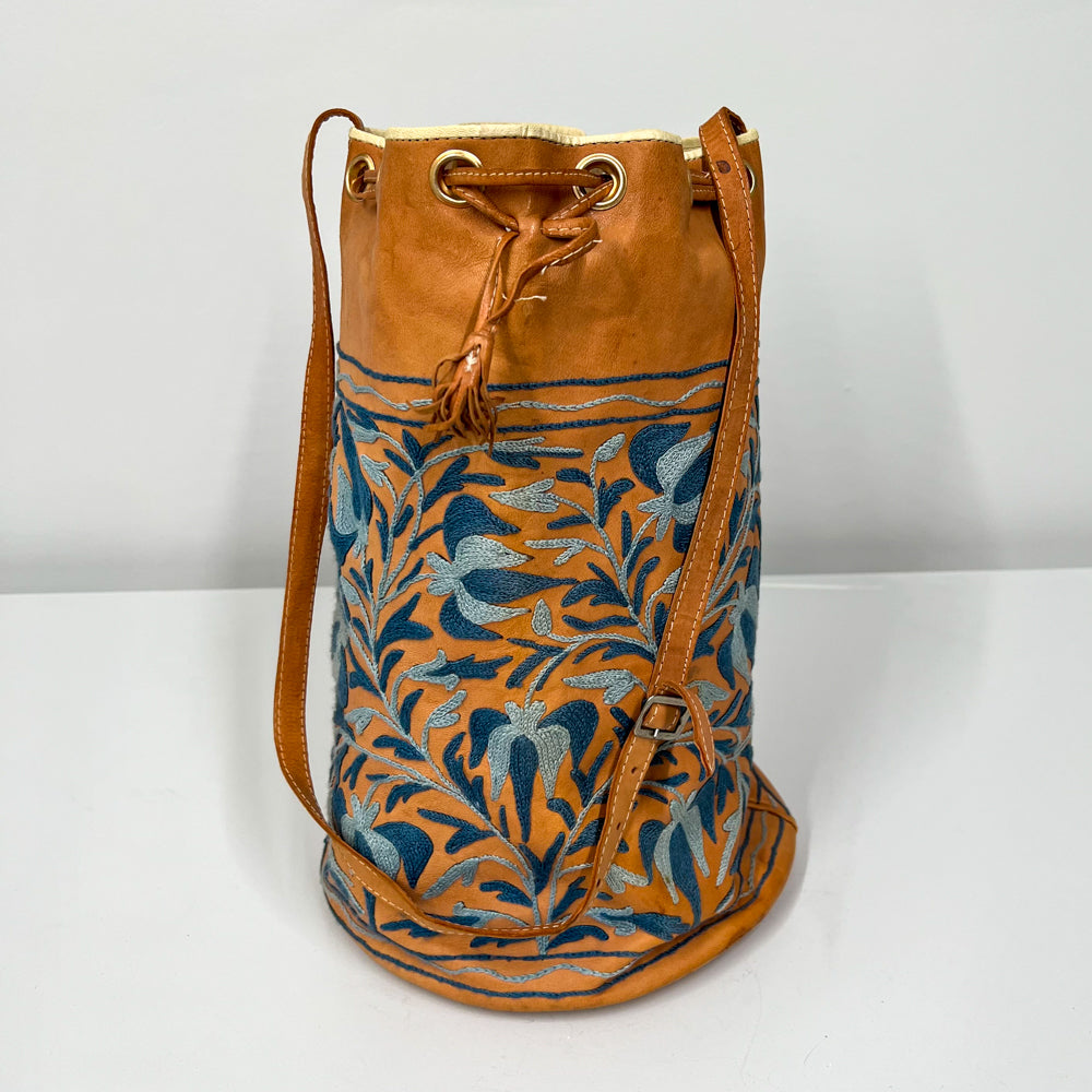 DELIAH - Embroidered Leather Backpack