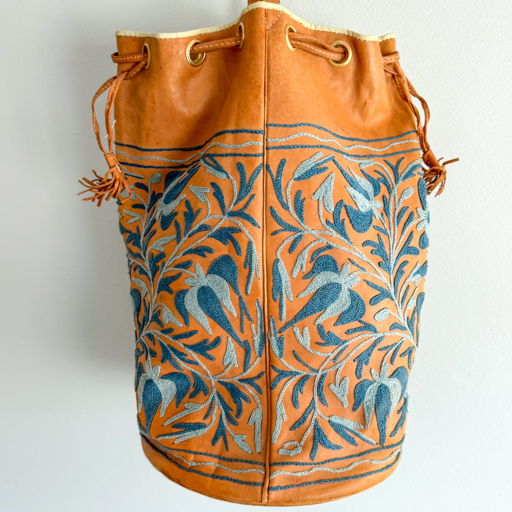 DELIAH - Embroidered Leather Backpack