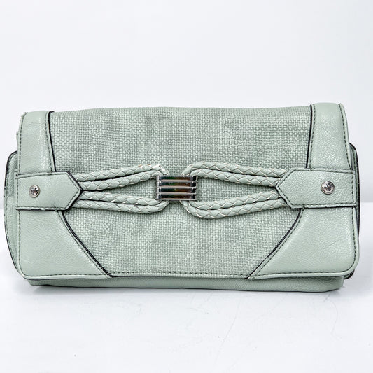 DENISE - Light Blue Clutch with Chain Strap