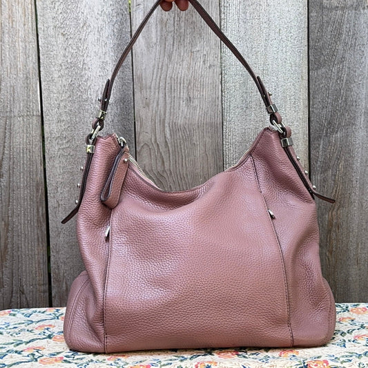 Dusty Rose Michael Kors  Pebble Leather Medium Shoulder Bag
