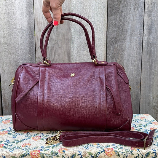 Burgundy Oradelphine Top Handle Doctor's Bag
