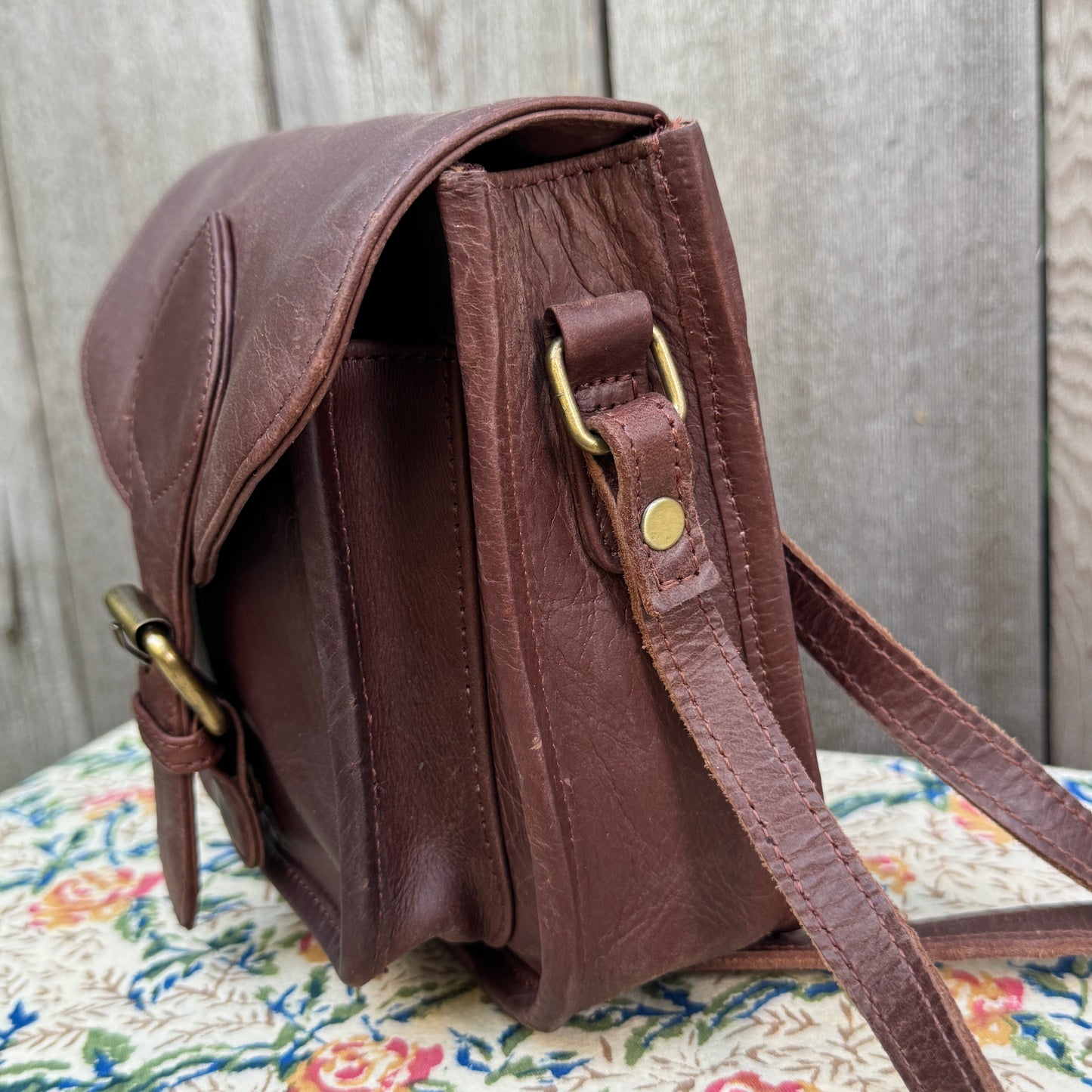 Joyn Dark Brown Leather Crossbody