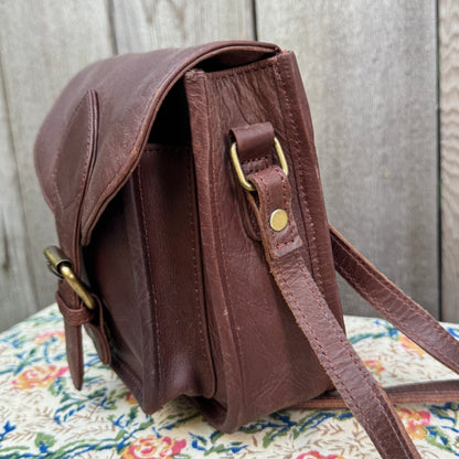 Joyn Dark Brown Leather Crossbody