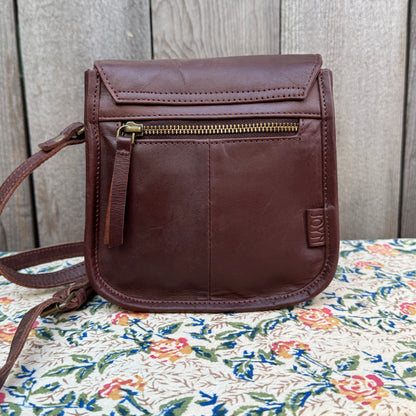 Joyn Dark Brown Leather Crossbody