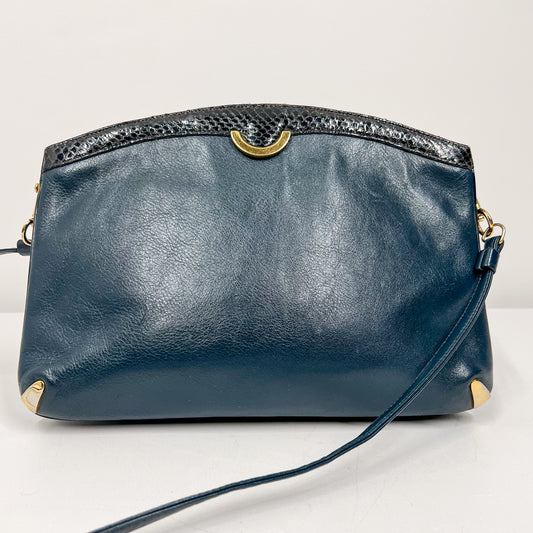 JANET - Navy Blue Vintage Clutch