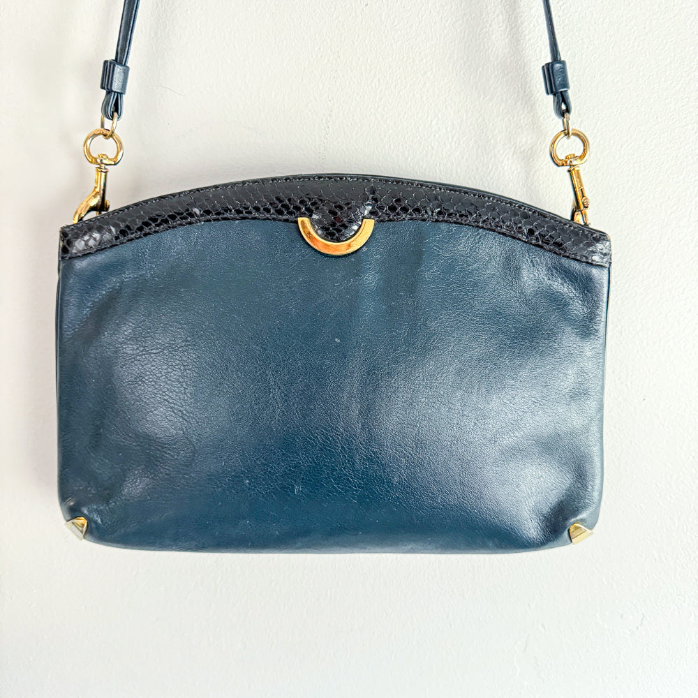 JANET - Navy Blue Vintage Clutch