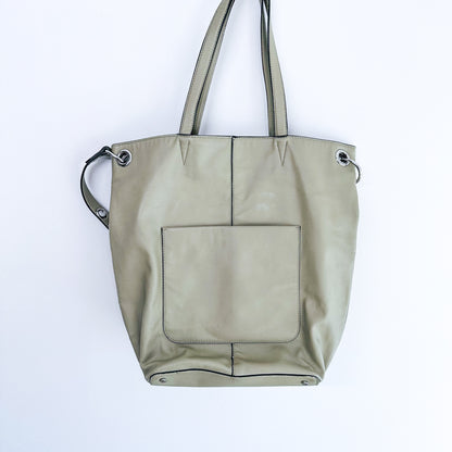 VICKY - Genuine Leather Grey Shoulder Bag